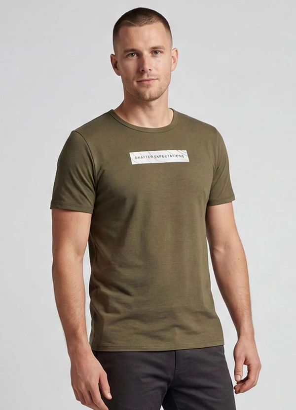 Select - Camiseta Masculina em Meia Malha Verde 1