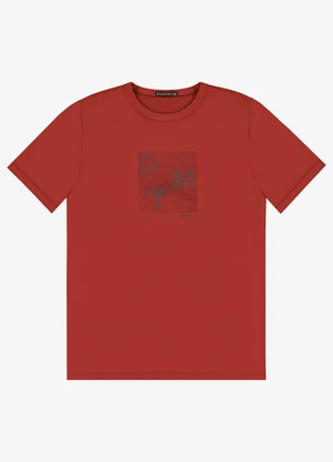 Diametro - Camiseta Masculina em Meia Malha Vermelho - DIAMETRO