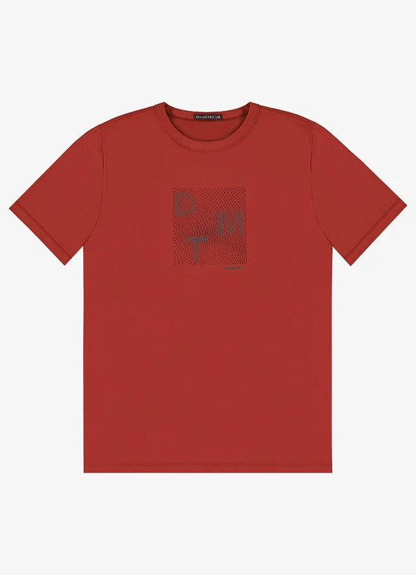 Diametro - Camiseta Masculina em Meia Malha Vermelho