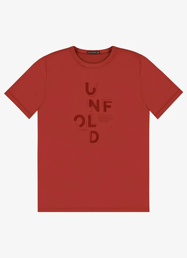 Diametro - Camiseta Masculina em Meia Malha Vermelho