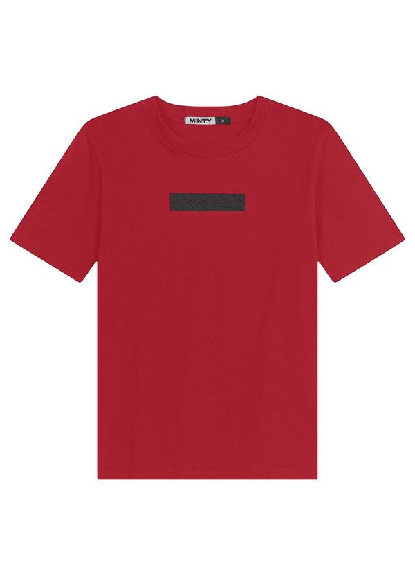 Minty - Camiseta Masculina em Meia Malha Vermelho