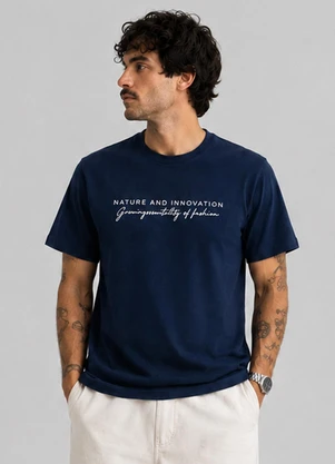Select - Camiseta Masculina em Pique Azul - SELECT
