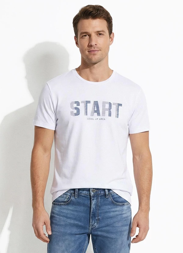 Fakini - Camiseta Masculina em Piquet Branco