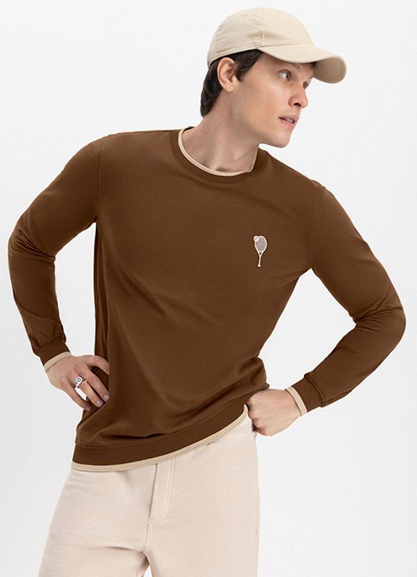 Essendi - Camiseta Masculina em Piquet Marrom