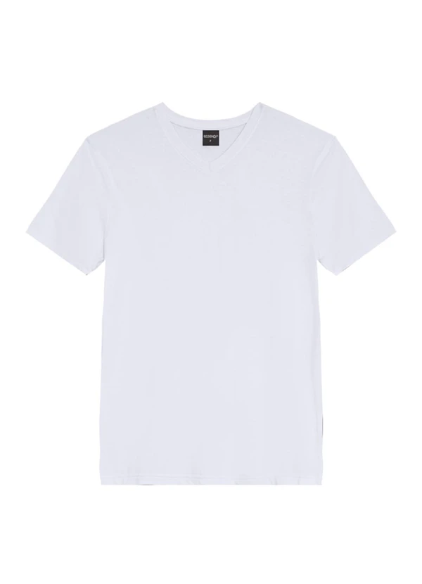 Essendi - Camiseta Masculina Essencial com Decote V Branco 3