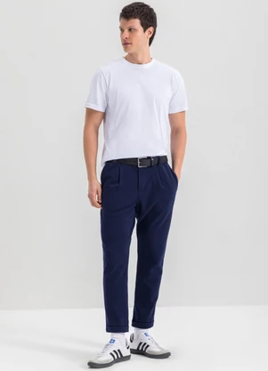 Essendi - Camiseta Masculina Essencial em Malha Branco - ESSENDI
