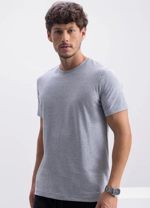 Essendi - Camiseta Masculina Essencial em Malha Cinza - ESSENDI