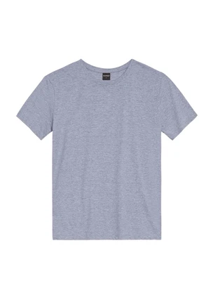 Essendi - Camiseta Masculina Essencial em Malha Cinza - ESSENDI
