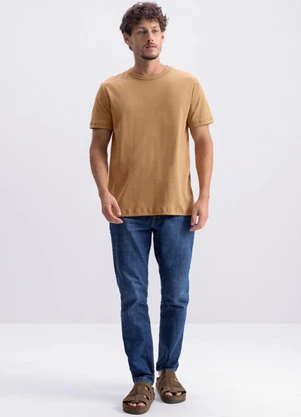 Essendi - Camiseta Masculina Essencial em Suedine Marrom - ESSENDI