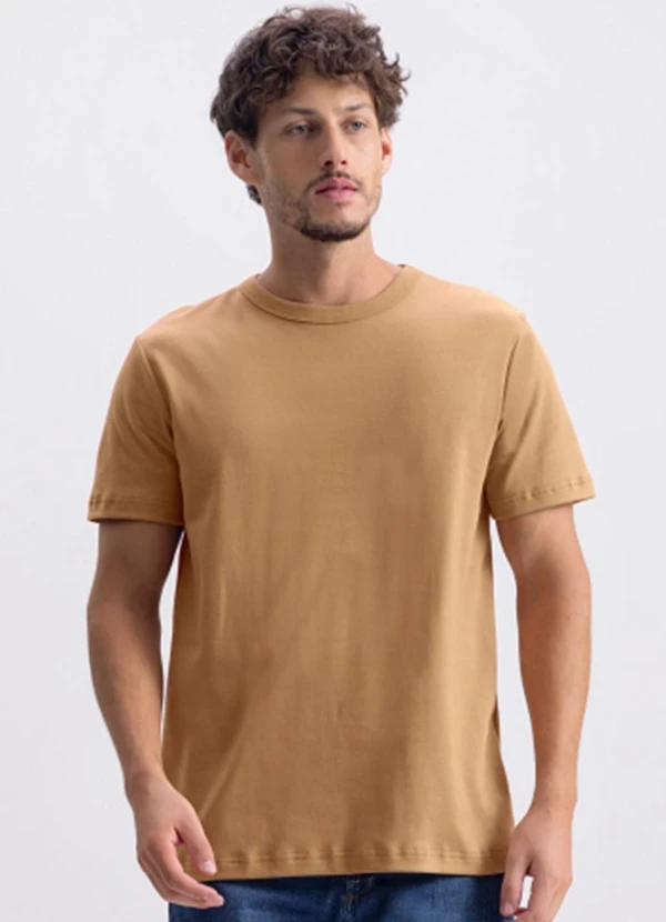 Essendi - Camiseta Masculina Essencial em Suedine Marrom