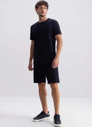 Essendi - Camiseta Masculina Essencial em Suedine Preto - ESSENDI