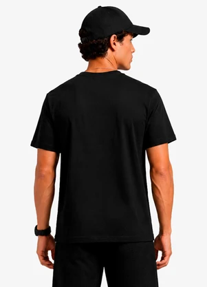 Minty - Camiseta Masculina Estampa com Relevo Preto - MINTY