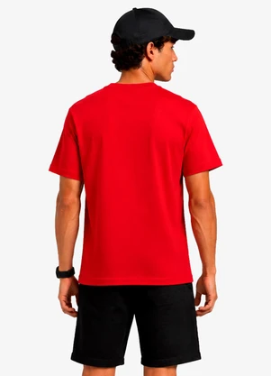 Minty - Camiseta Masculina Estampa com Relevo Vermelho - MINTY