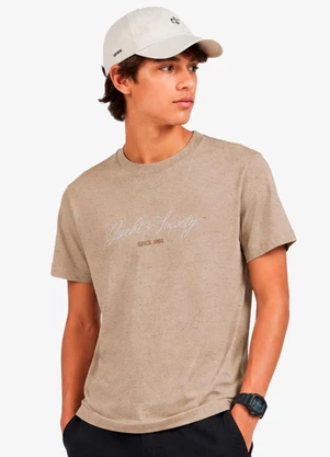 Minty - Camiseta Masculina Estampa Localizada Bege - MINTY