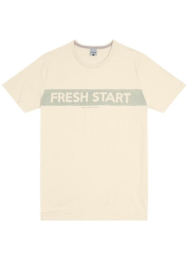 Malwee - Camiseta Masculina Fresh Start Bege