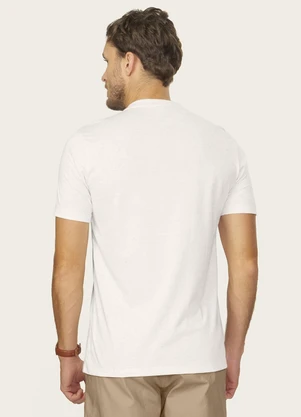 Diametro - Camiseta Masculina Gola Padre Meia Malha Bege - DIAMETRO