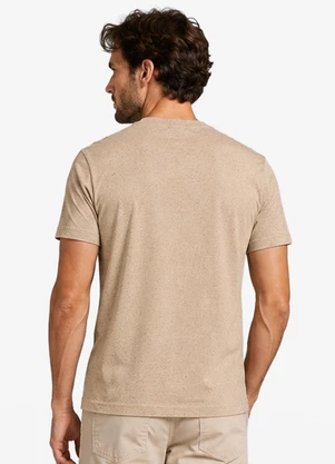 Diametro - Camiseta Masculina Gola Padre Meia Malha Marrom - DIAMETRO