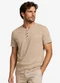 Diametro - Camiseta Masculina Gola Padre Meia Malha Marrom - variação: Marrom