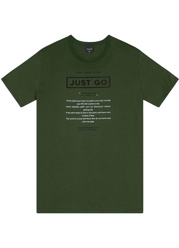 Malwee - Camiseta Masculina Just Go Verde