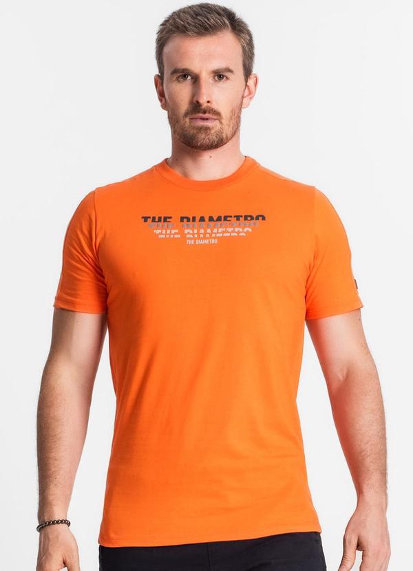 Diametro - Camiseta Masculina Laranja