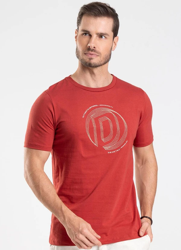 Diametro - Camiseta Masculina Laranja 3