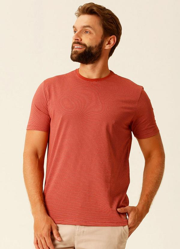 Seeder - Camiseta Masculina Listrada Dots Seeder Marrom 1