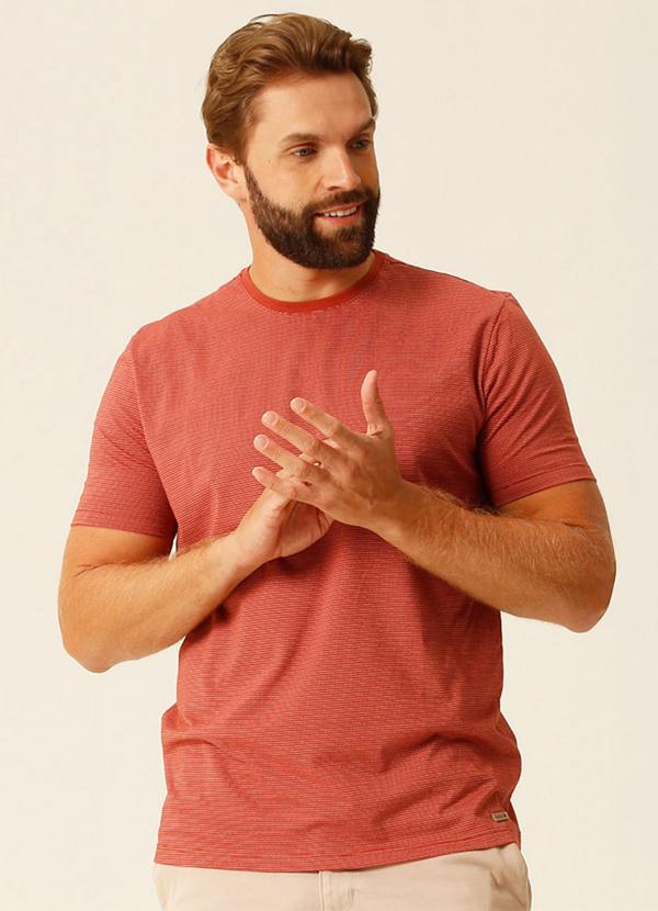 Seeder - Camiseta Masculina Listrada Dots Seeder Marrom 3