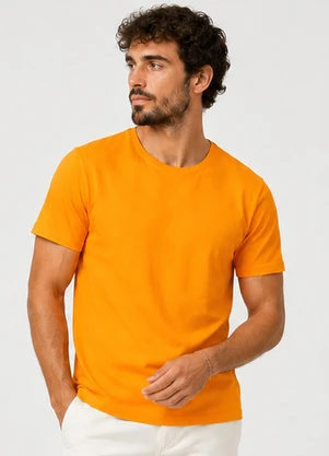 Rovitex - Camiseta Masculina Malha Pique Amarelo - ROVITEX