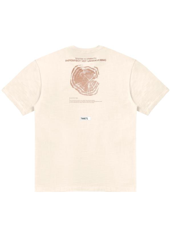 Diametro - Camiseta Masculina Malhão Flamê Bege 4