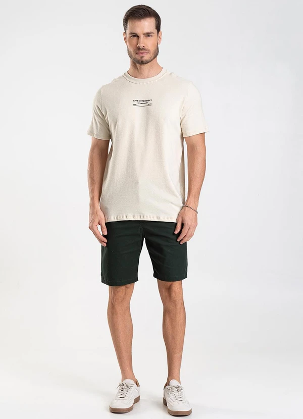 Diametro - Camiseta Masculina Malhão Fruit Bege 4