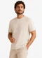Diametro - Camiseta Masculina Malhão Maquinetado Bege - variação: Bege