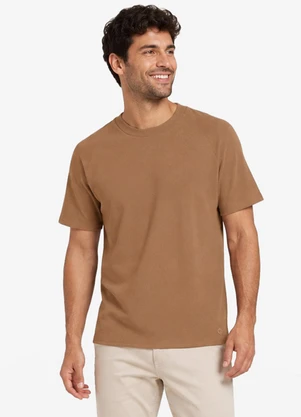 Diametro - Camiseta Masculina Malhão Maquinetado Marrom - DIAMETRO