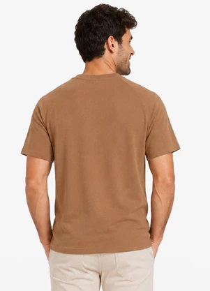 Diametro - Camiseta Masculina Malhão Maquinetado Marrom - DIAMETRO