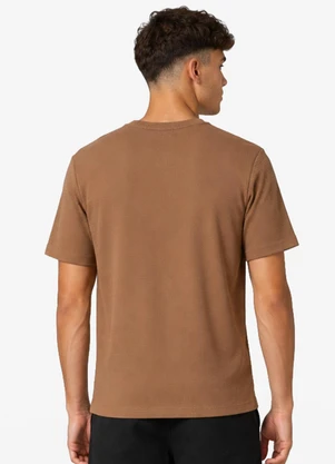 Minty - Camiseta Masculina Malhão Maquinetado Marrom - MINTY