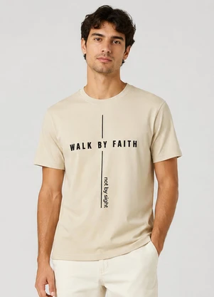 Select - Camiseta Masculina Manga Curta Algodão Bege - SELECT