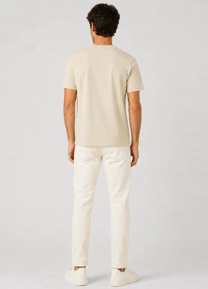 Select - Camiseta Masculina Manga Curta Algodão Bege - SELECT