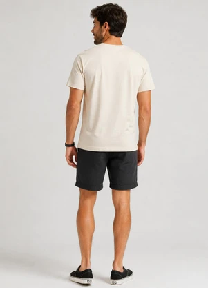 Select - Camiseta Masculina Manga Curta Algodão Bege - SELECT
