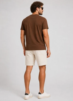 Select - Camiseta Masculina Manga Curta Algodão Marrom - SELECT