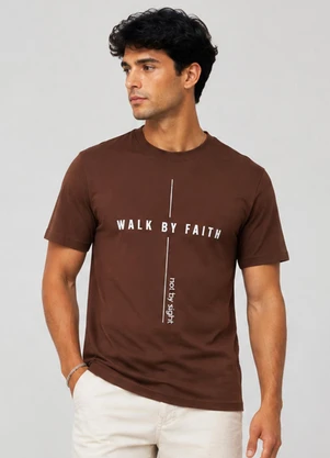 Select - Camiseta Masculina Manga Curta Algodão Marrom - SELECT