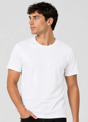 Select - Camiseta Masculina Manga Curta Básica Branco - SELECT