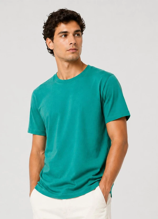 Select - Camiseta Masculina Manga Curta Básica Verde