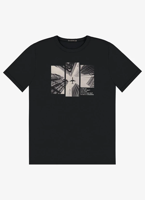 Diametro - Camiseta Masculina Manga Curta Preto