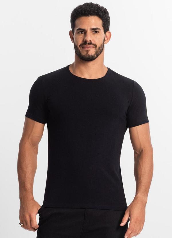 Rovitex - Camiseta Masculina Manga Curta Preto