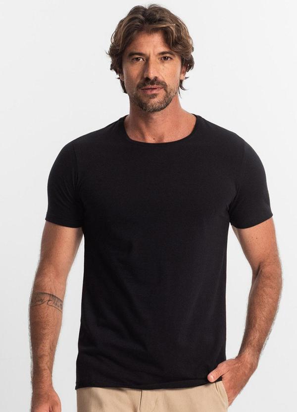 Rovitex - Camiseta Masculina Manga Curta Preto