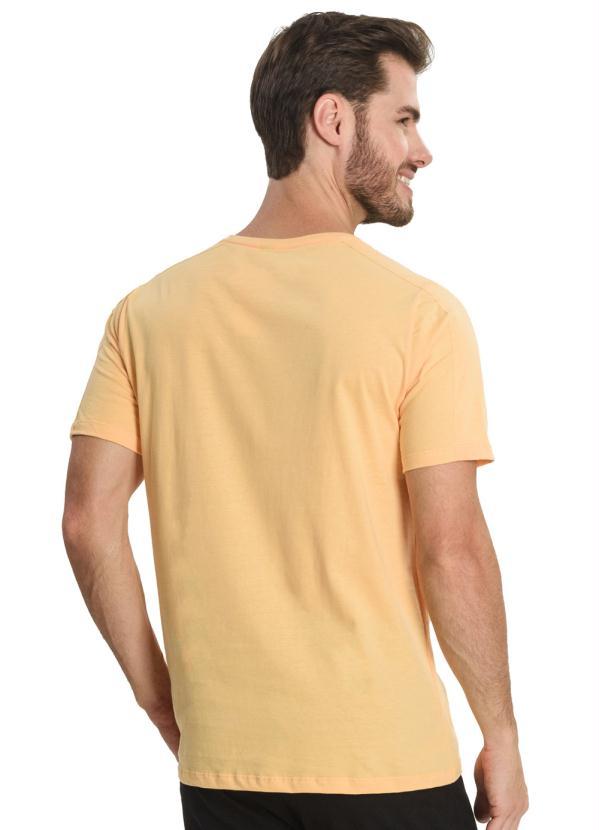 Rovitex - Camiseta Masculina Manga Curta Simple Amarelo 2