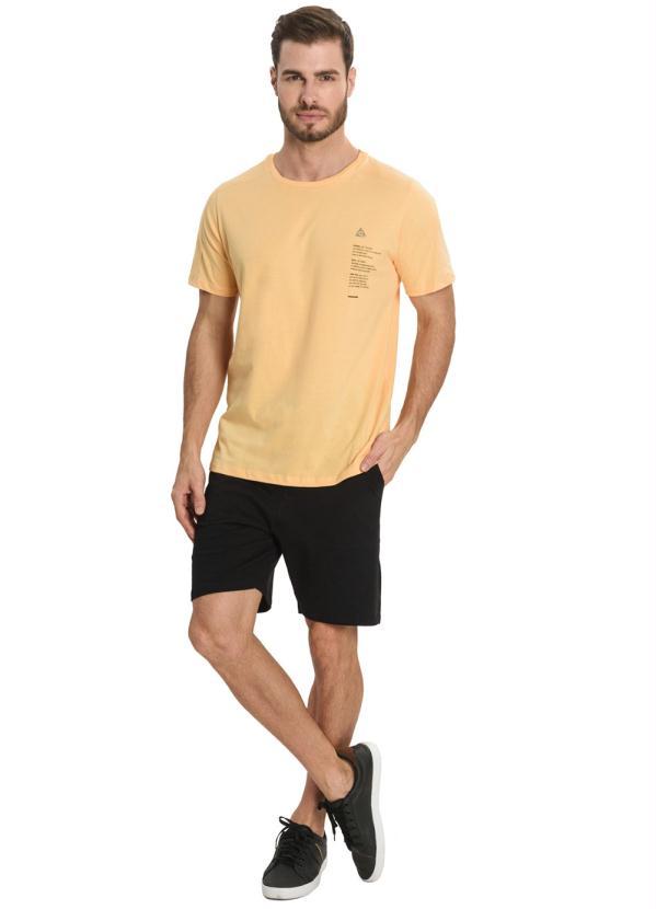 Rovitex - Camiseta Masculina Manga Curta Simple Amarelo 3