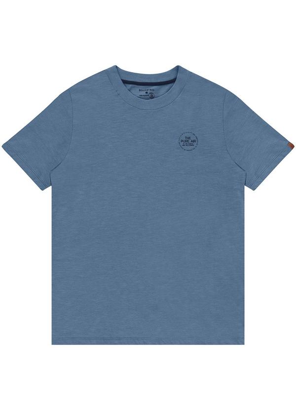 Diametro - Camiseta Masculina Maquinetada Azul
