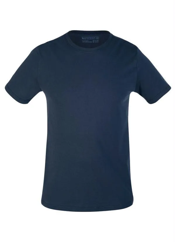 Basicamente - Camiseta Masculina Marinho com Mangas Curtas 5