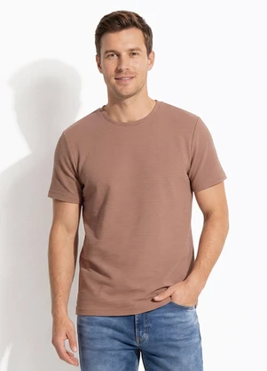 Fakini - Camiseta Masculina Marrom - FAKINI