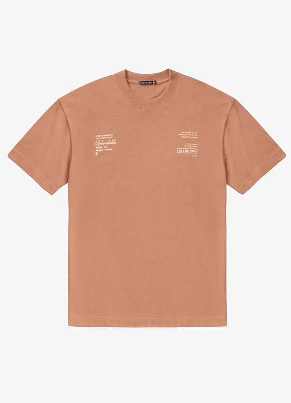 Diametro - Camiseta Masculina Marrom 3